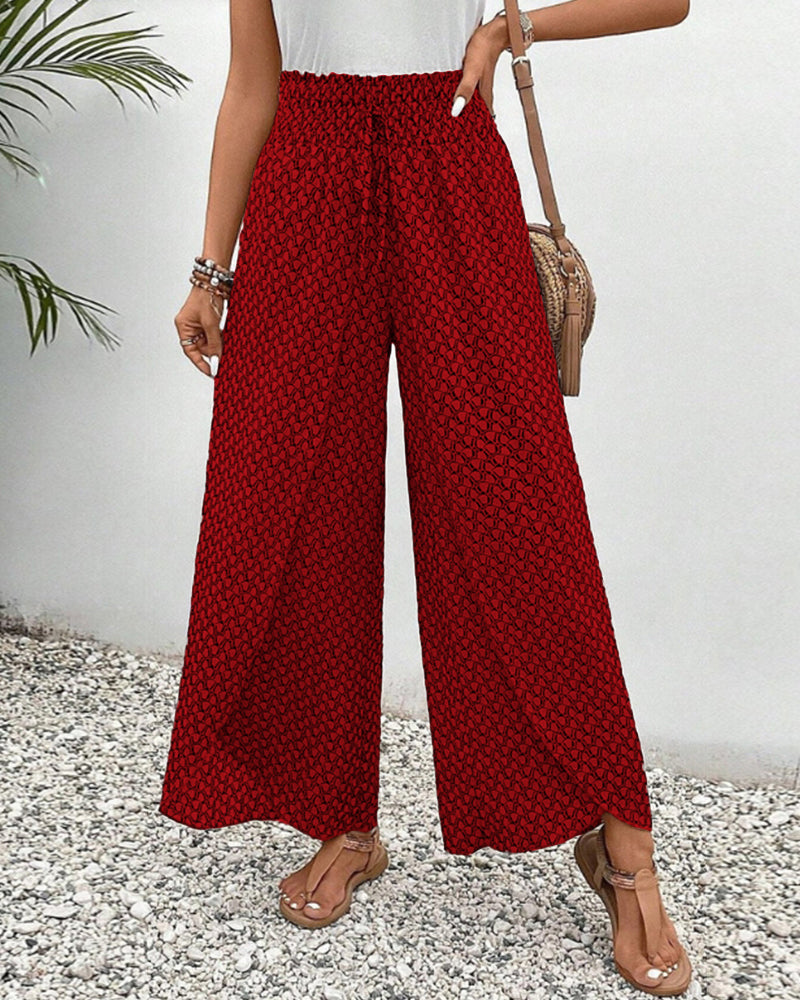 Women’s Smocked Waist Trousers | Summer