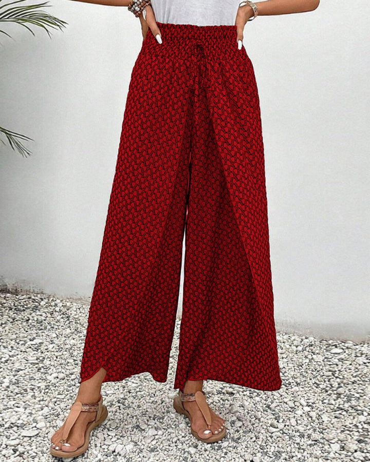 Women’s Smocked Waist Trousers | Summer