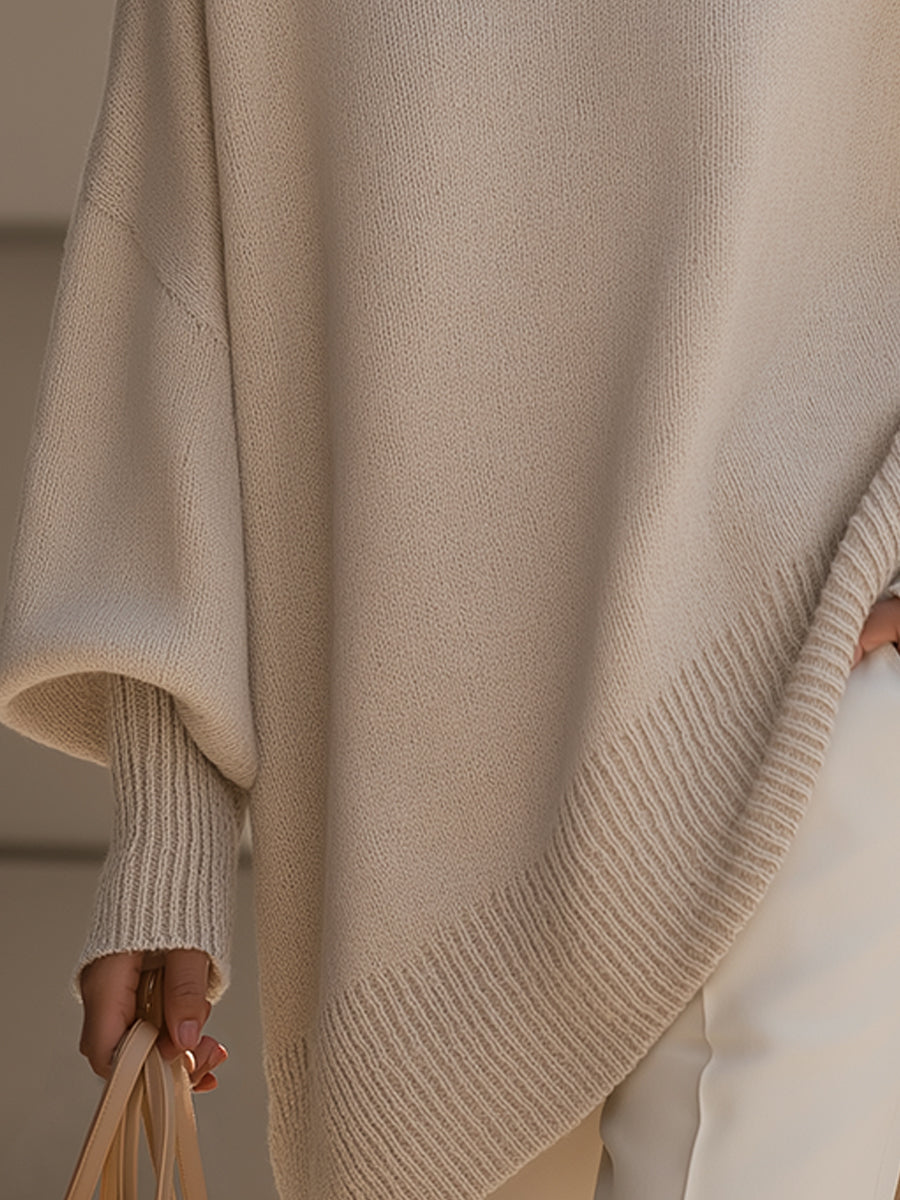 Women's Oversized Round Neck Knit Jumper | Long