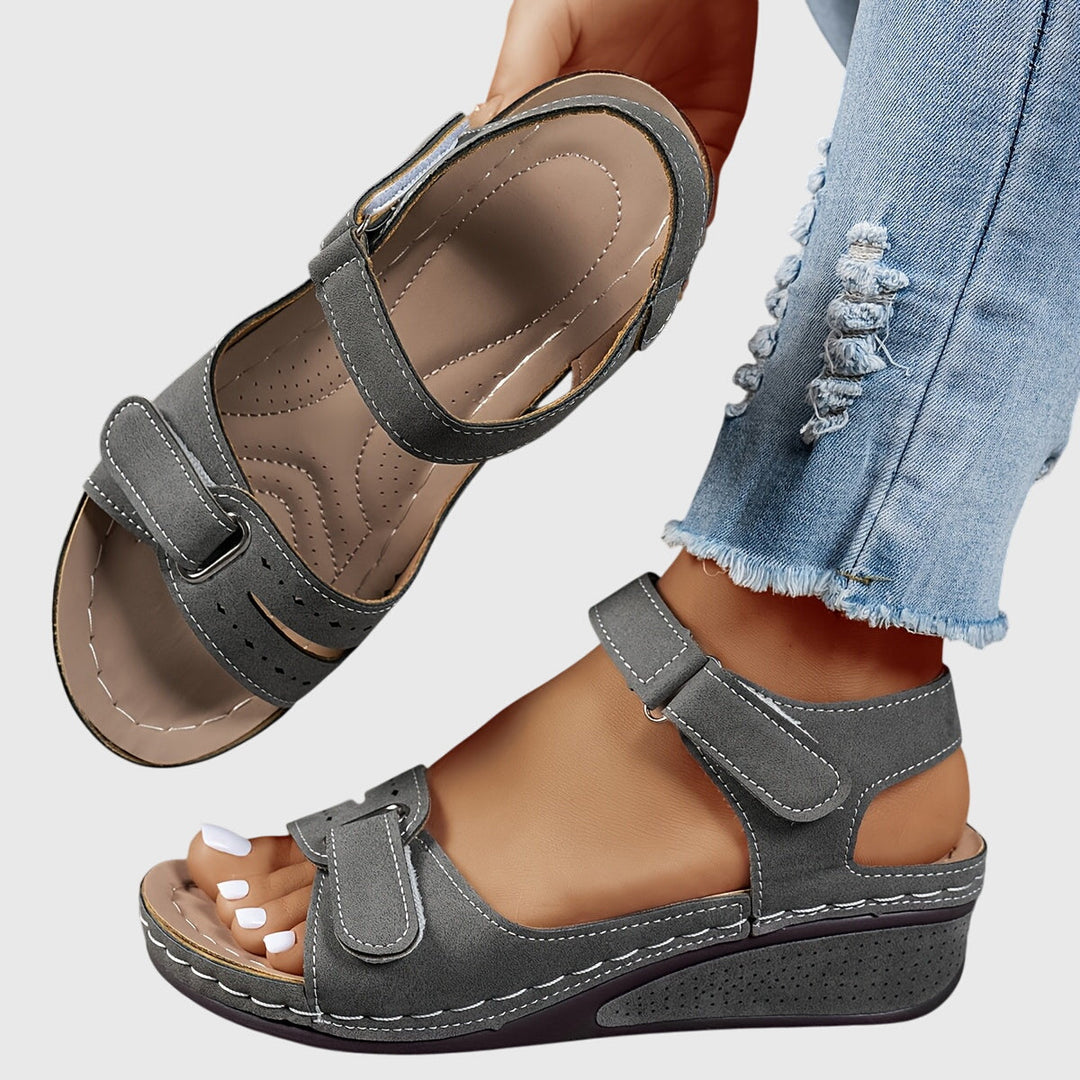 Women's Casual Comfort Ankle Strap Sandals | Hook and Loop