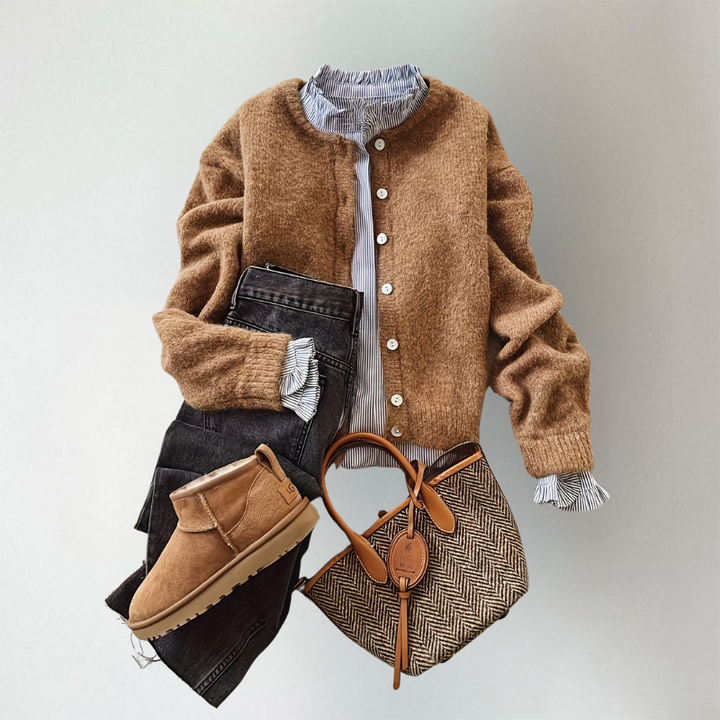 Women's Casual Knitted Winter Cardigan | Button