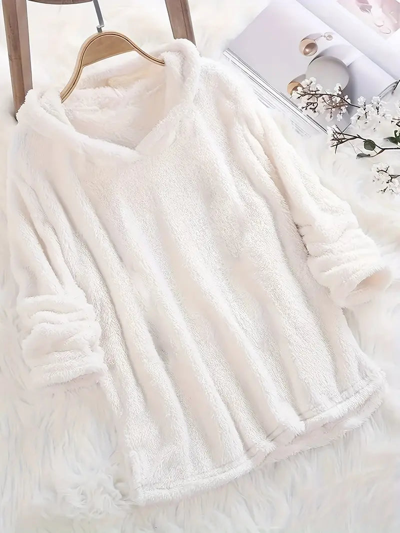Women's Winter Knit Hoodie | Long Sleeve