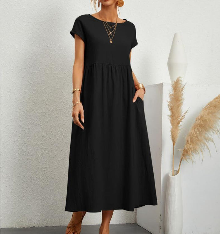 Women’s Boho Short Sleeve Dress | Midi