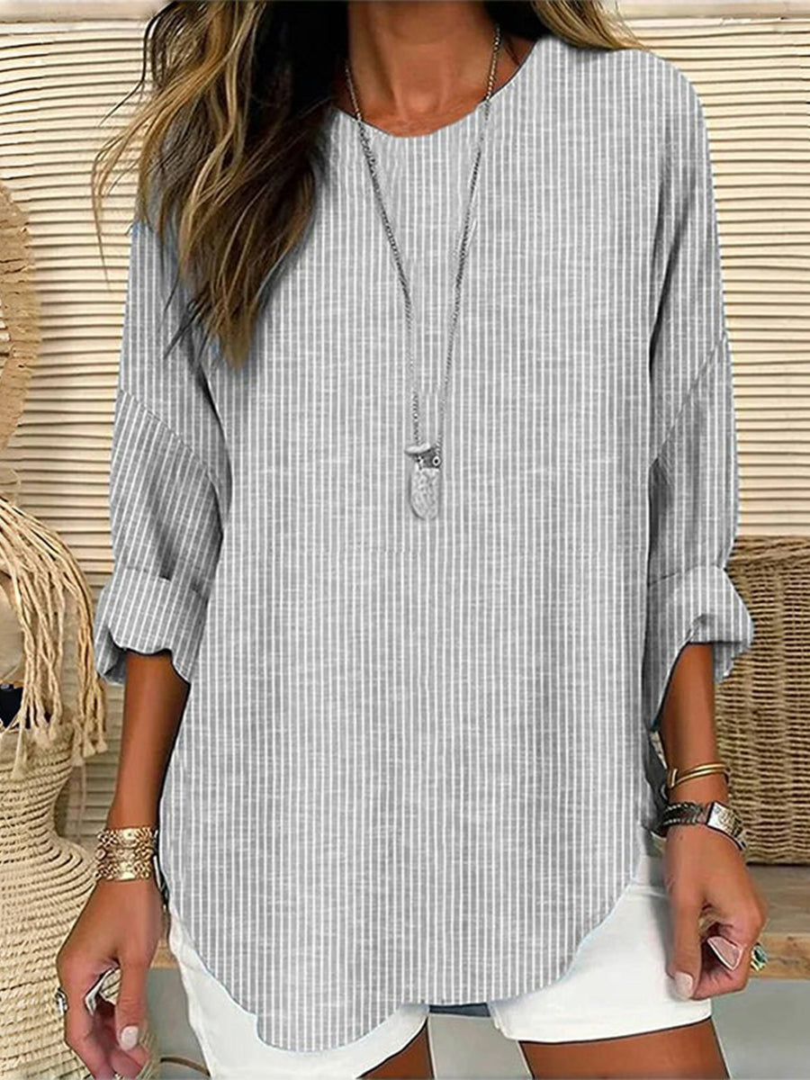Women's Casual Striped Blouse | Long Sleeve