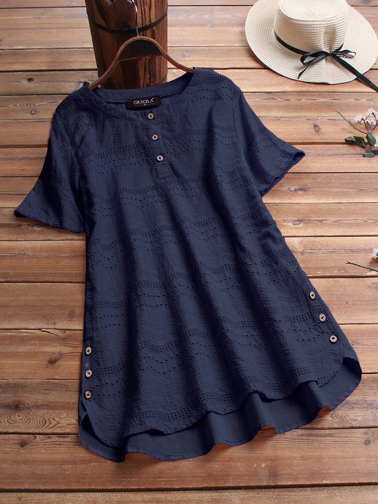 Women's Short Sleeve Summer Blouse | Henley