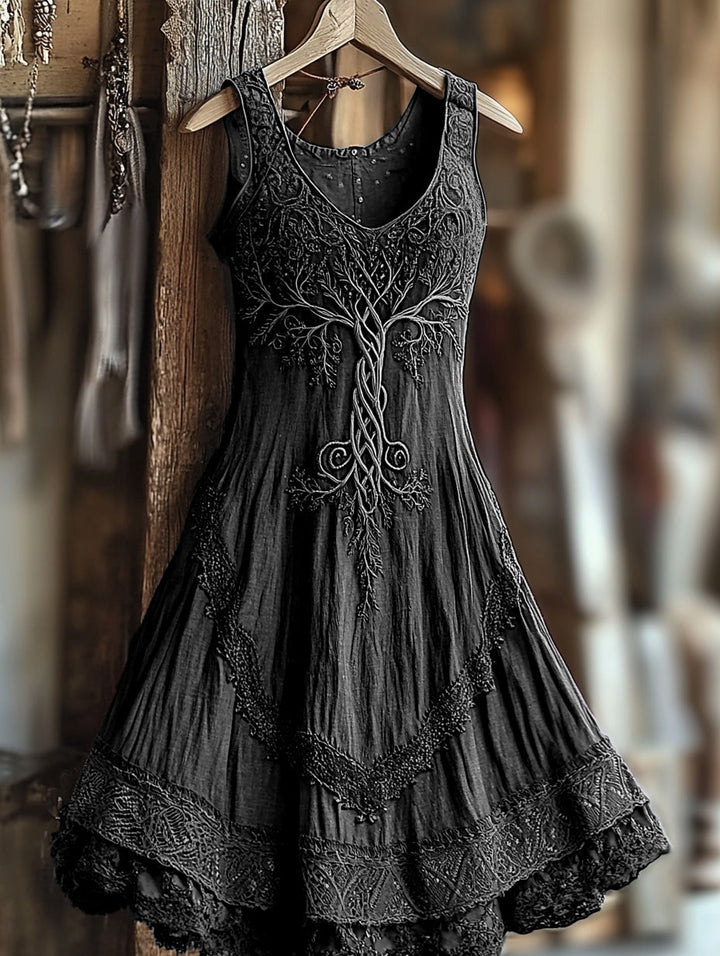 Women's Vintage Sleeveless Midi Dress | Halloween