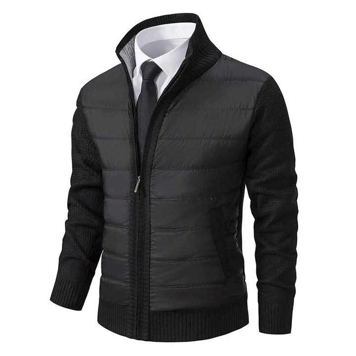 Men's Hybrid Quilted Jacket | Stand Collar