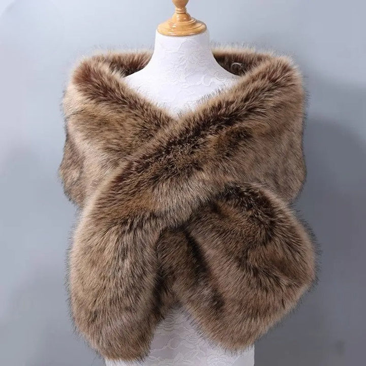 Women's Winter Wrap Shawl | Fur