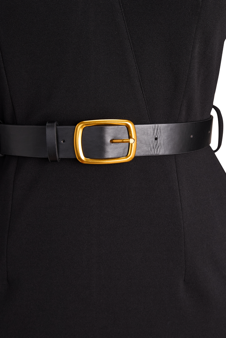 Women's Tailored Formal Belted Dress | Midi