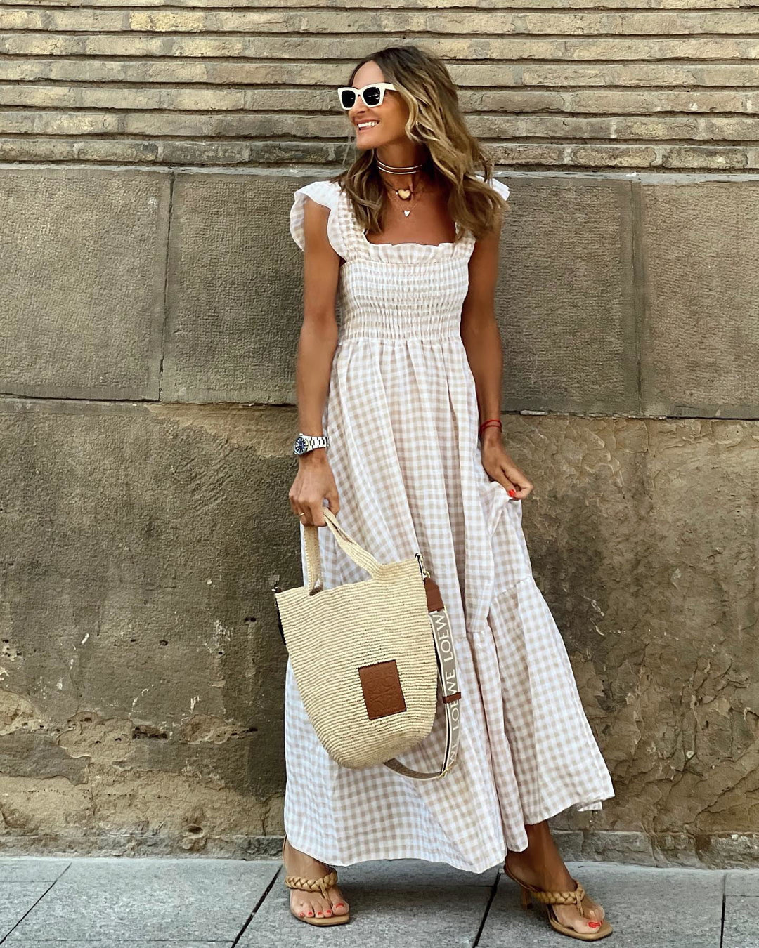 Women’s Flutter Sleeve Vacation Dress | Maxi