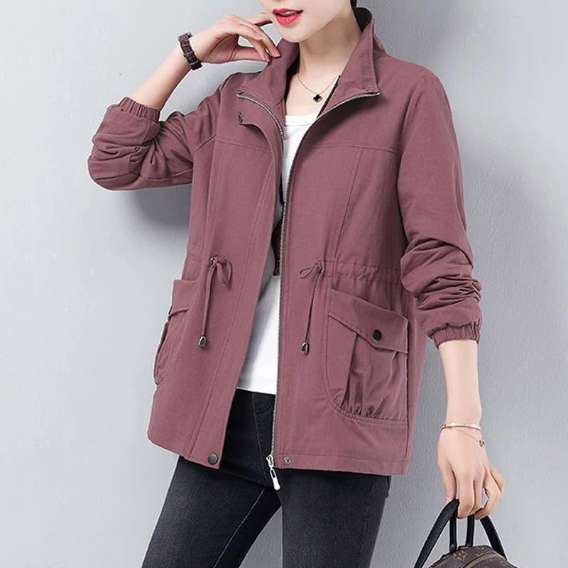 Women's Oversized Zip Up Winter Jacket | Collared