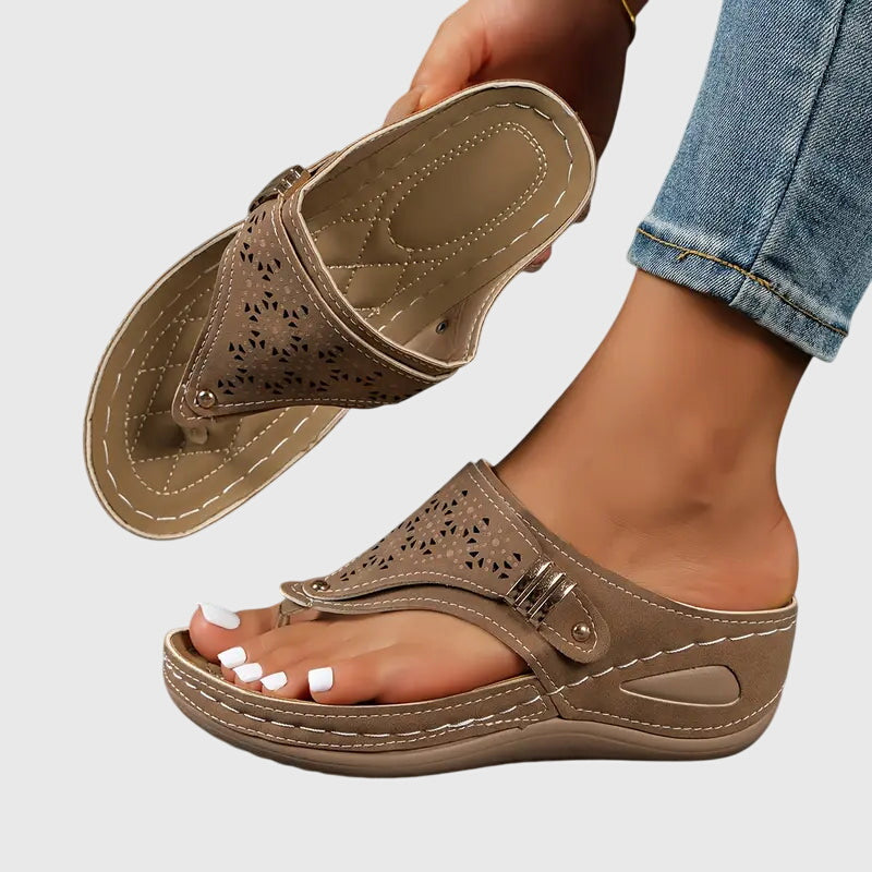 Women's Casual Comfort Thong Sandals | Wedge Sole