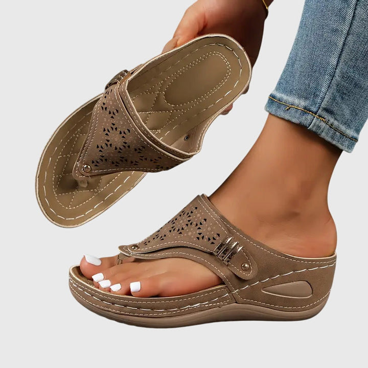 Women's Casual Comfort Thong Sandals | Wedge Sole