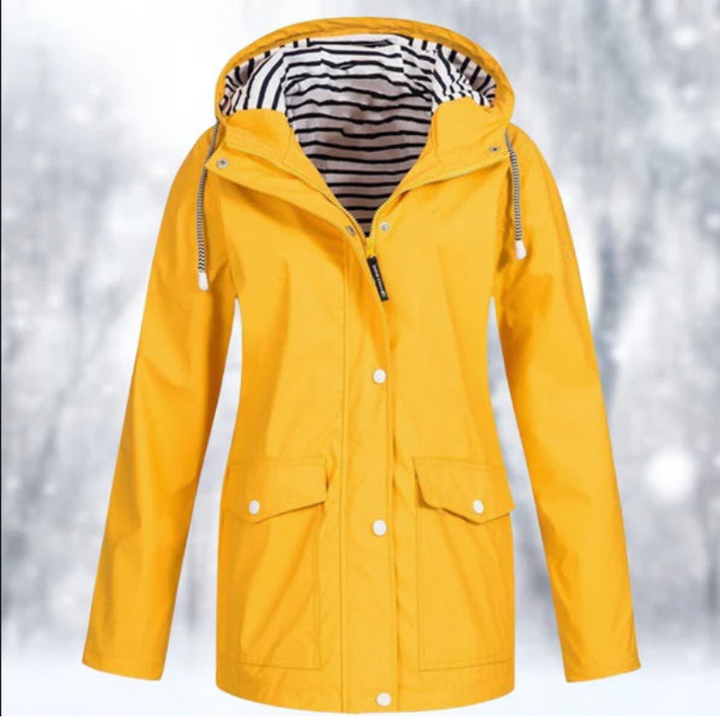 Women's Hooded Rain Jacket | Button Down