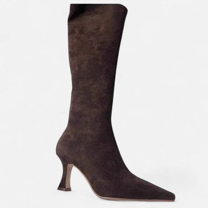 Women’s Zip Winter Knee High Boots | Heel