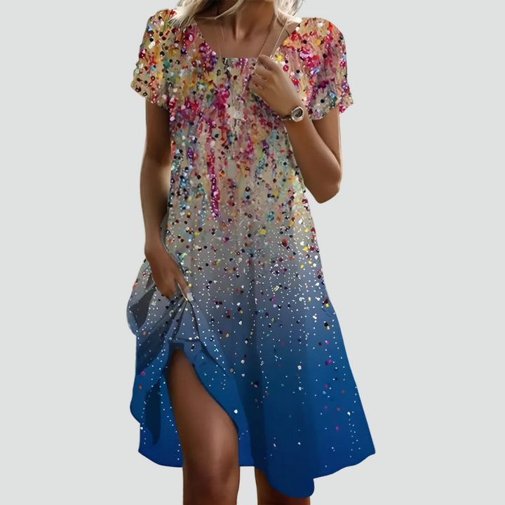 Women's Flowy Printed Summer Dress | Midi