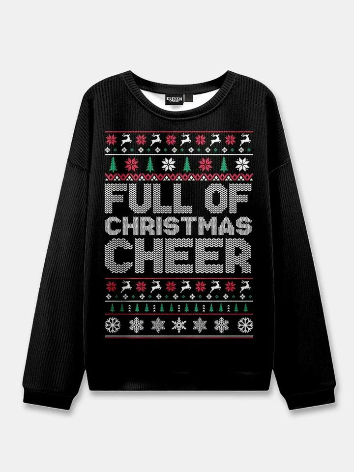Unisex Round Neck Rib Christmas Knit Jumper | Winter