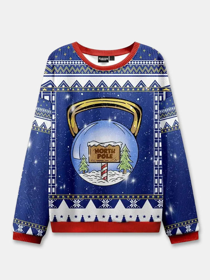 Unisex Round Neck Rib Christmas Knit Jumper | Winter