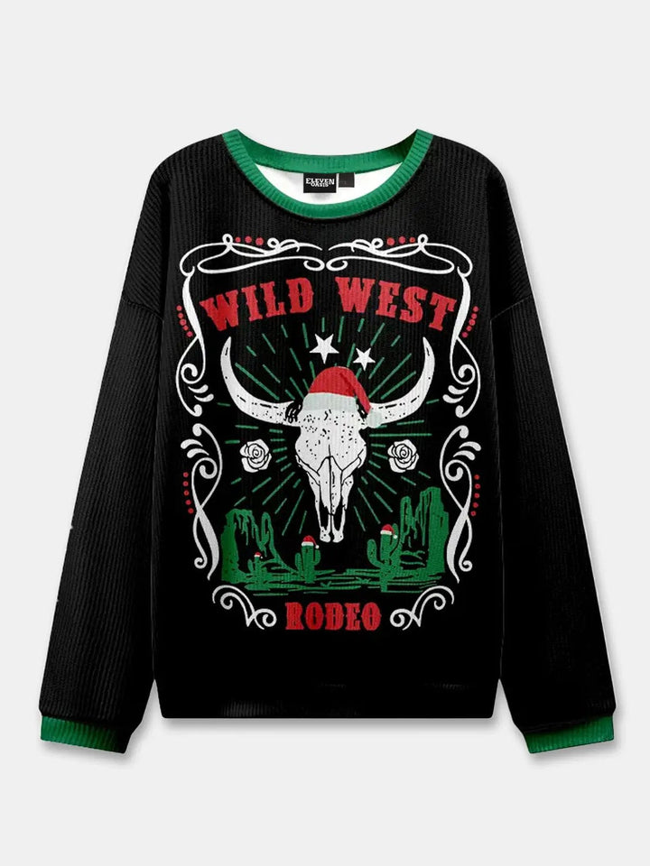 Unisex Round Neck Rib Christmas Knit Jumper | Winter