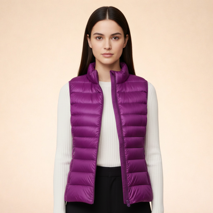 Women's Quilted Puffer Vest | Zip Up