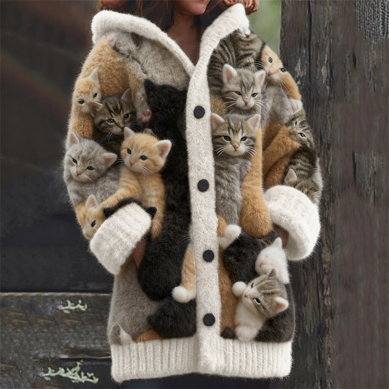 Women's Long Winter Cardigan | Hooded