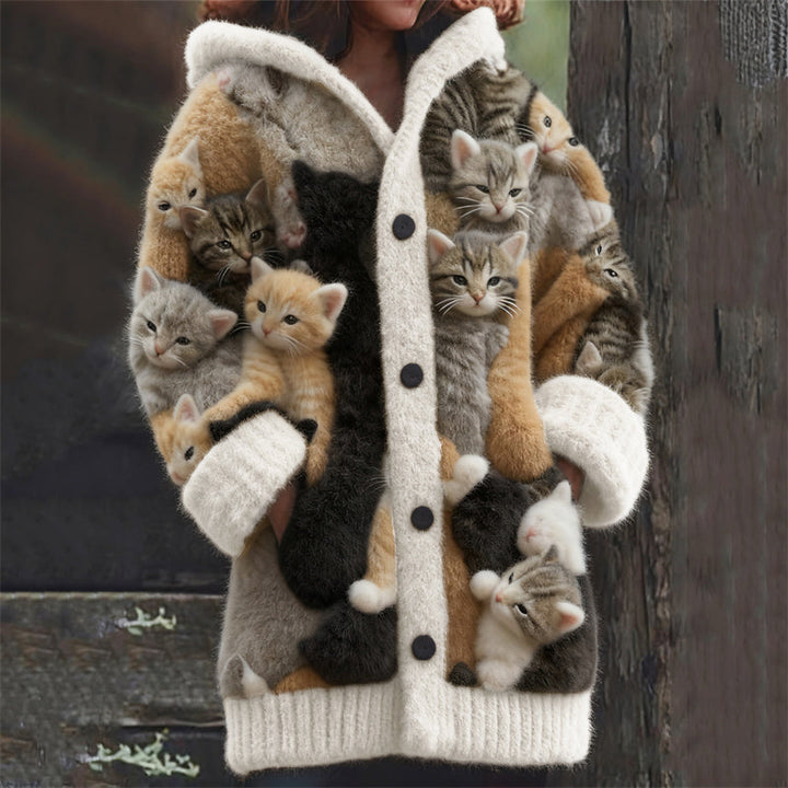 Women's Long Winter Cardigan | Hooded