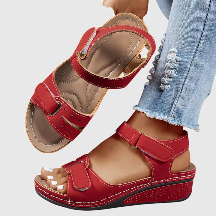 Women's Casual Comfort Ankle Strap Sandals | Hook and Loop