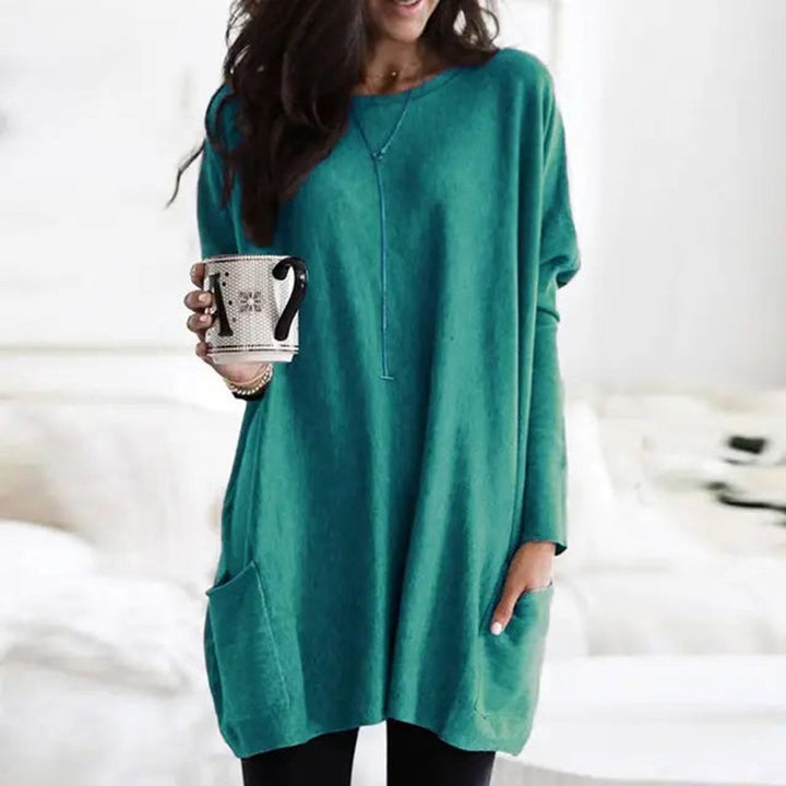 Women's Oversized Pocket Top | Crew Neck
