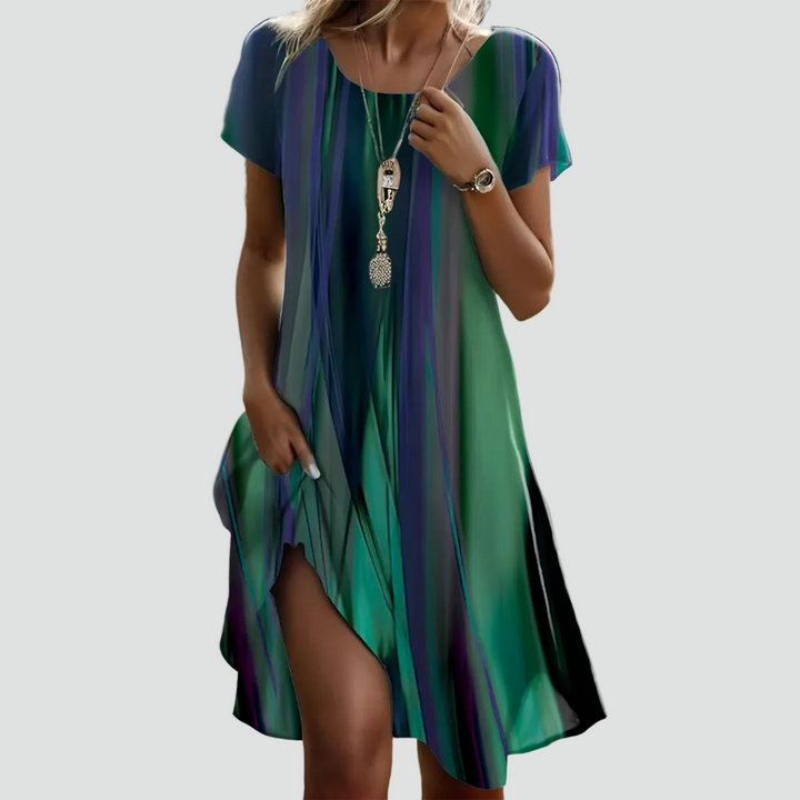 Women's Flowy Printed Summer Dress | Midi