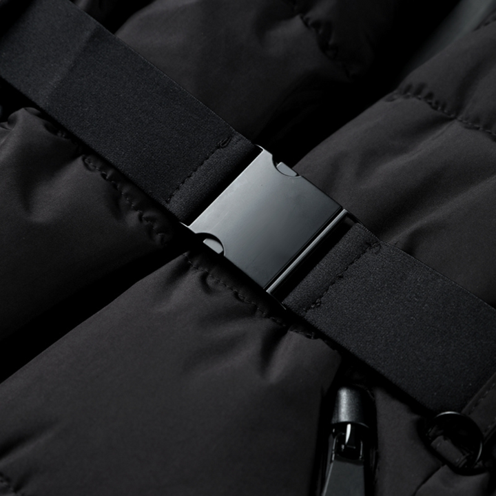 Women's Winter Black Puffer Jacket | Zip Up