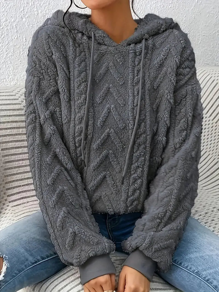 Women's Warm Oversized Knitted Hoodie | Winter