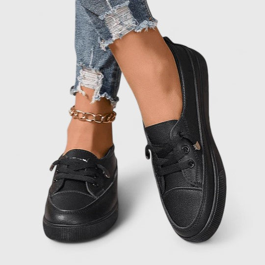 Women's Casual Lace Up Sneakers | Flat