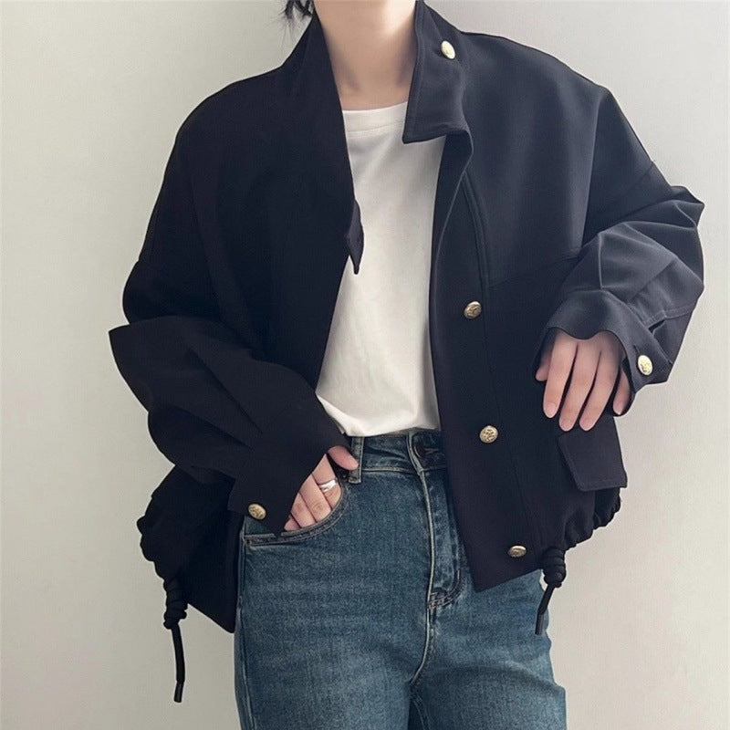Women's Oversized Casual Jacket | Drawstring-Hem