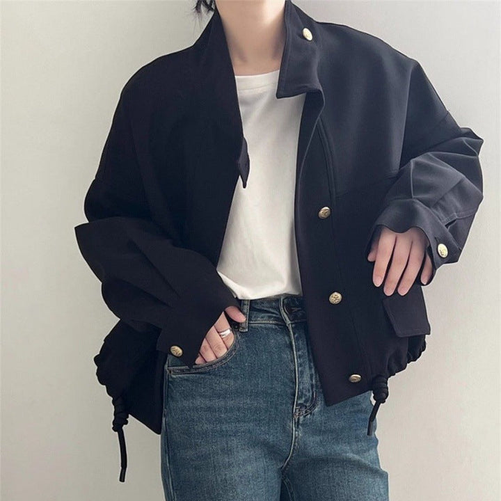 Women's Oversized Casual Jacket | Drawstring-Hem