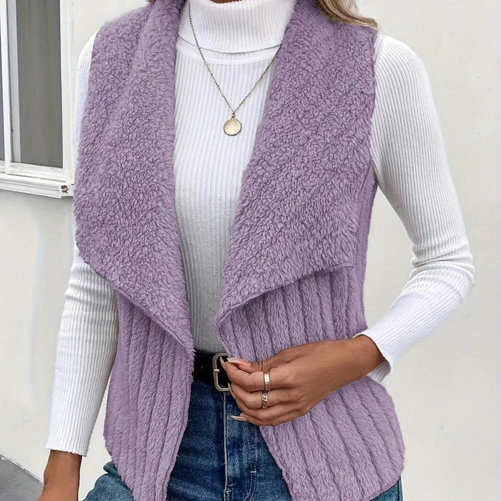 Women's Draped Shawl Collar Vest | Sleeveless