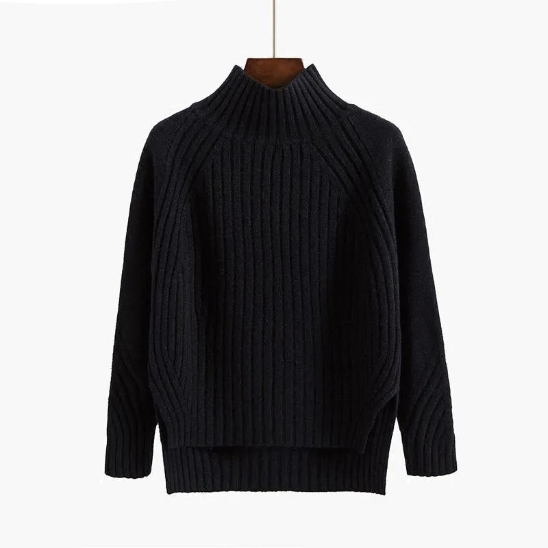 Women's Ribbed Turtleneck Knit Jumper | Winter