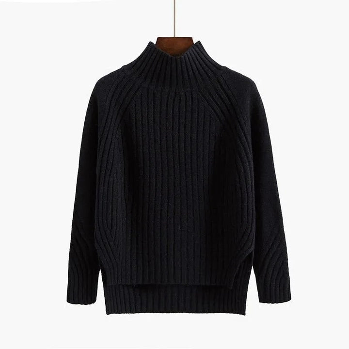 Women's Ribbed Turtleneck Knit Jumper | Winter