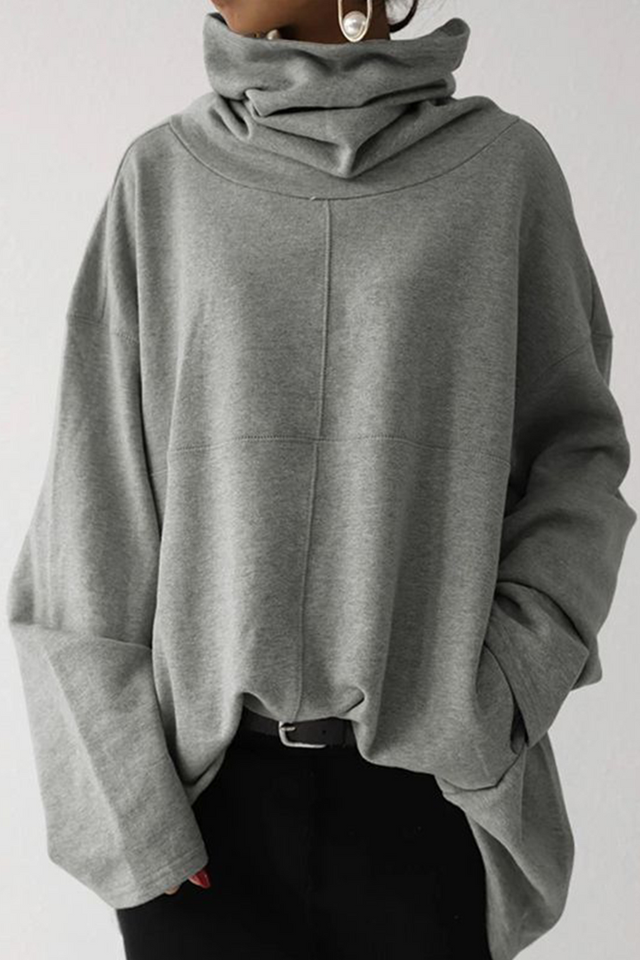 Women's Oversized Warm Funnel Neck Hoodie | Winter