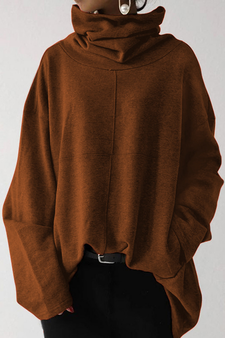 Women's Oversized Warm Funnel Neck Hoodie | Winter