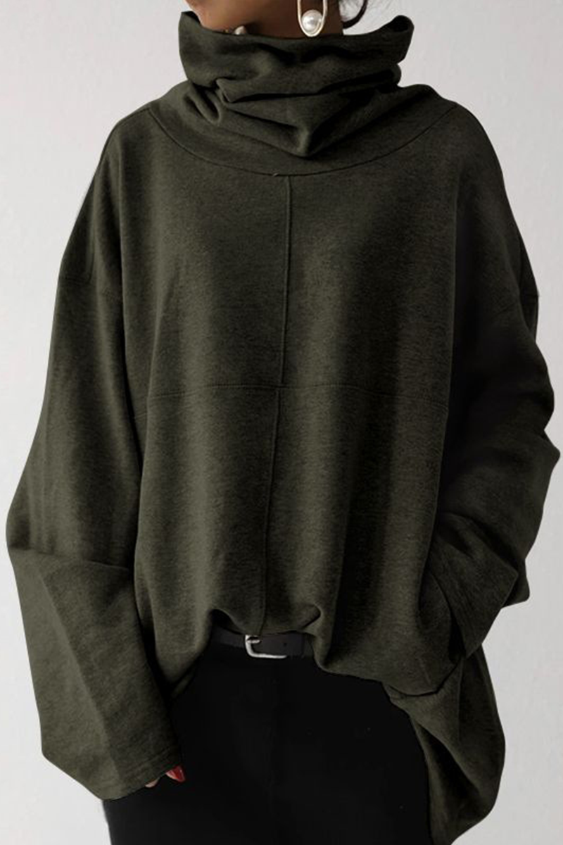 Women's Oversized Warm Funnel Neck Hoodie | Winter