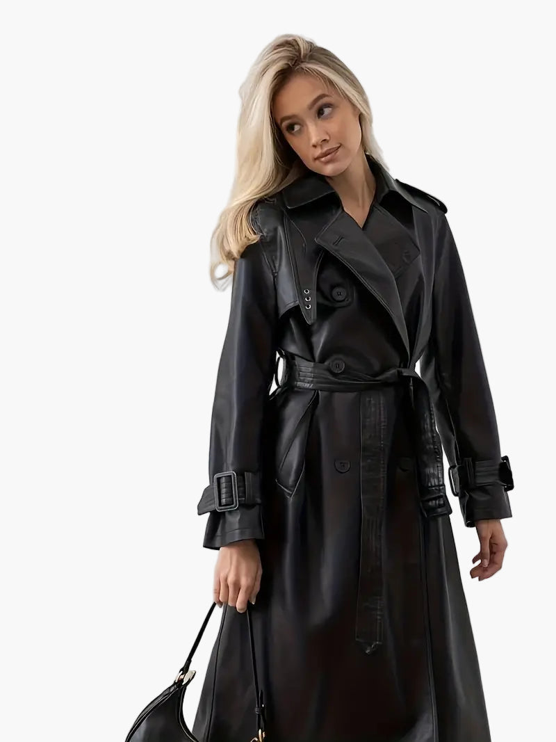 Women's Long Trench Coat | Belted