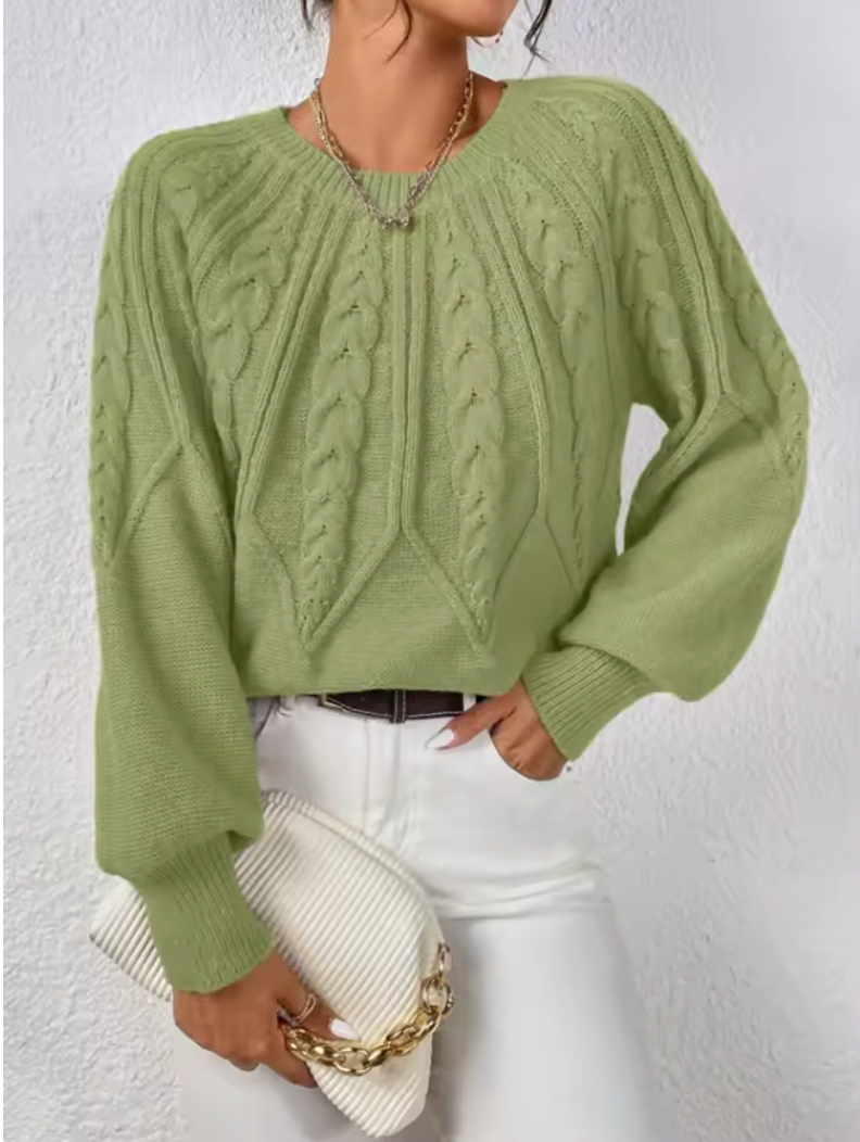Women's Cable Knit Balloon Sleeve Jumper | Winter