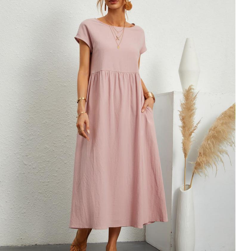 Women’s Boho Short Sleeve Dress | Midi