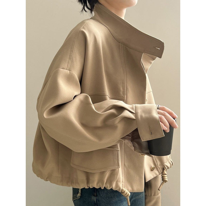 Women's Oversized Casual Jacket | Drawstring-Hem