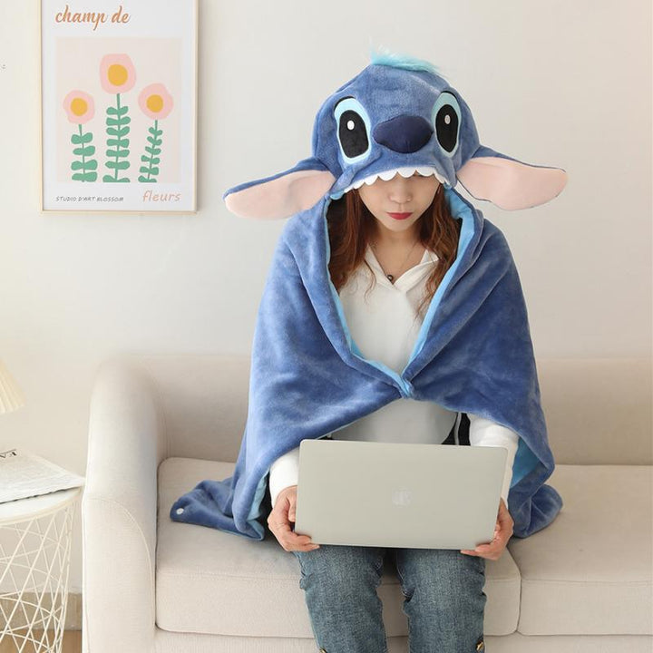 Women's Hooded Wearable Blue Blanket | Winter