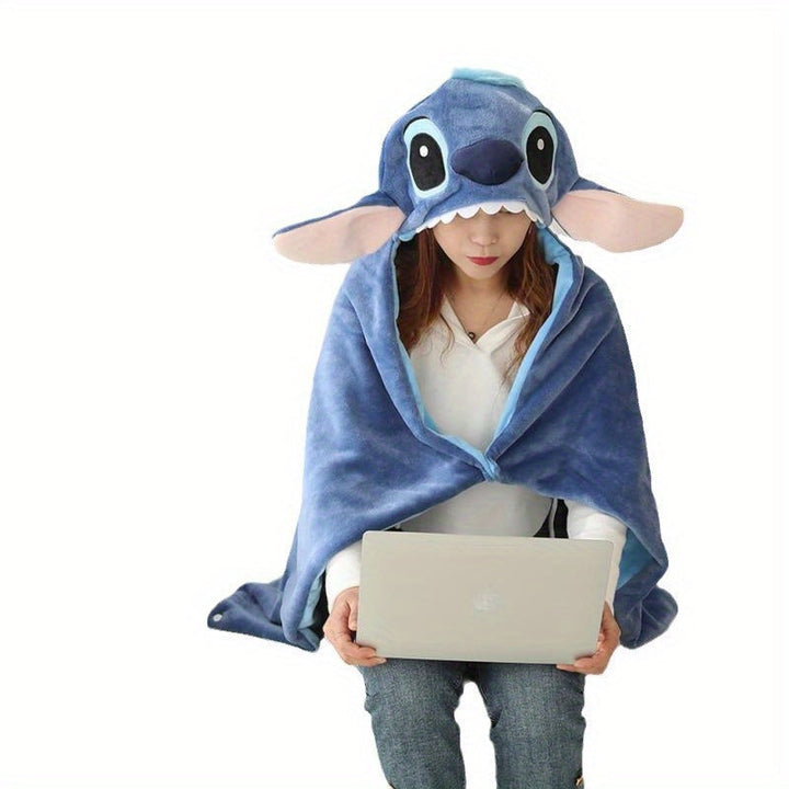 Women's Hooded Wearable Blue Blanket | Winter