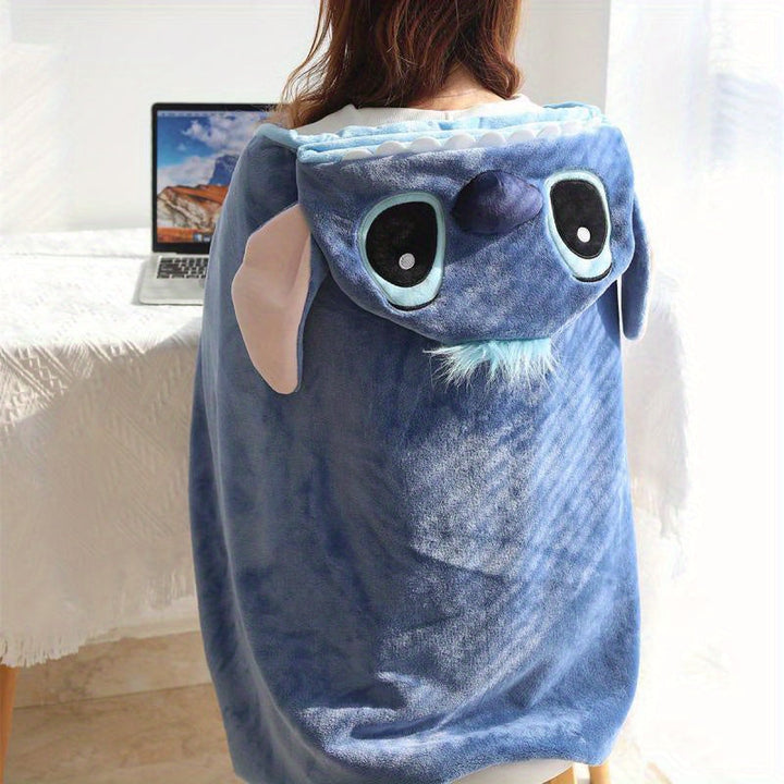 Women's Hooded Wearable Blue Blanket | Winter