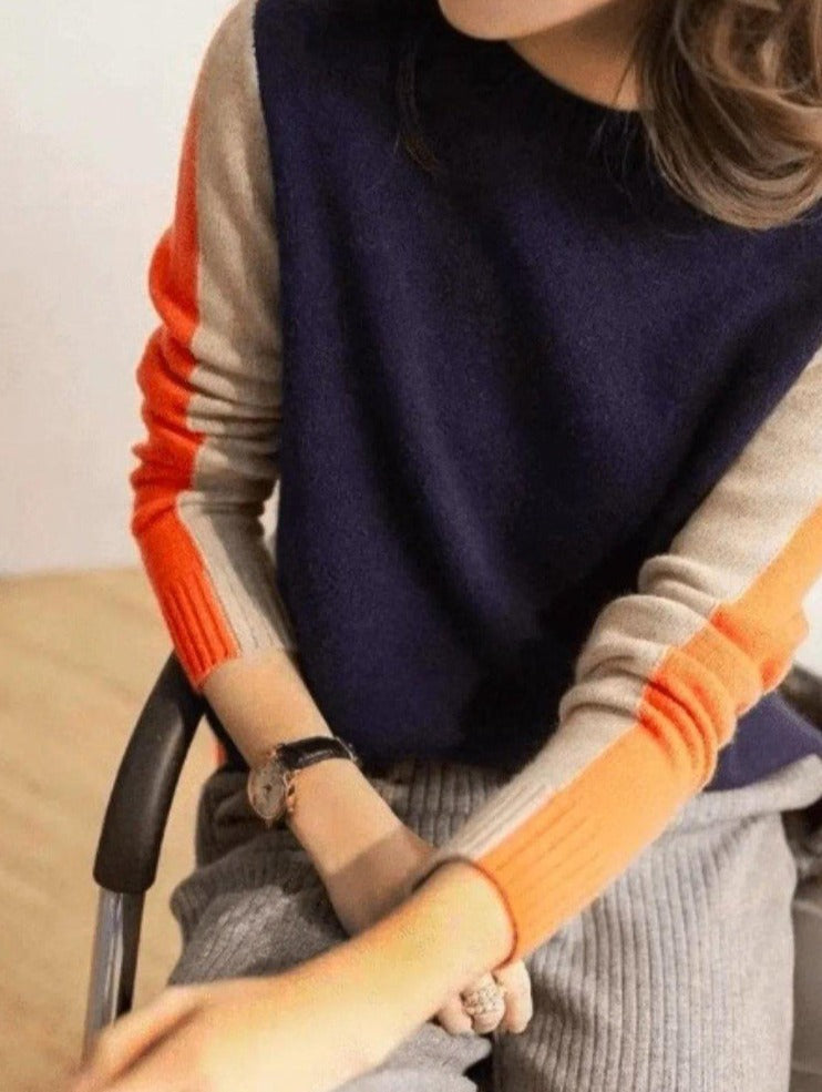 Women's Stripe Crew Neck Knit Jumper | Winter
