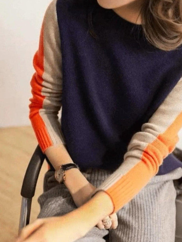 Women's Stripe Crew Neck Knit Jumper | Winter