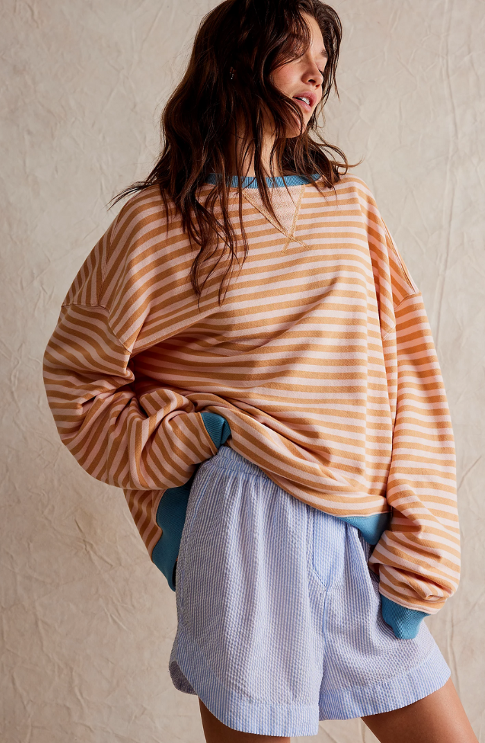Women's Striped Round Neck Jumper | Casual